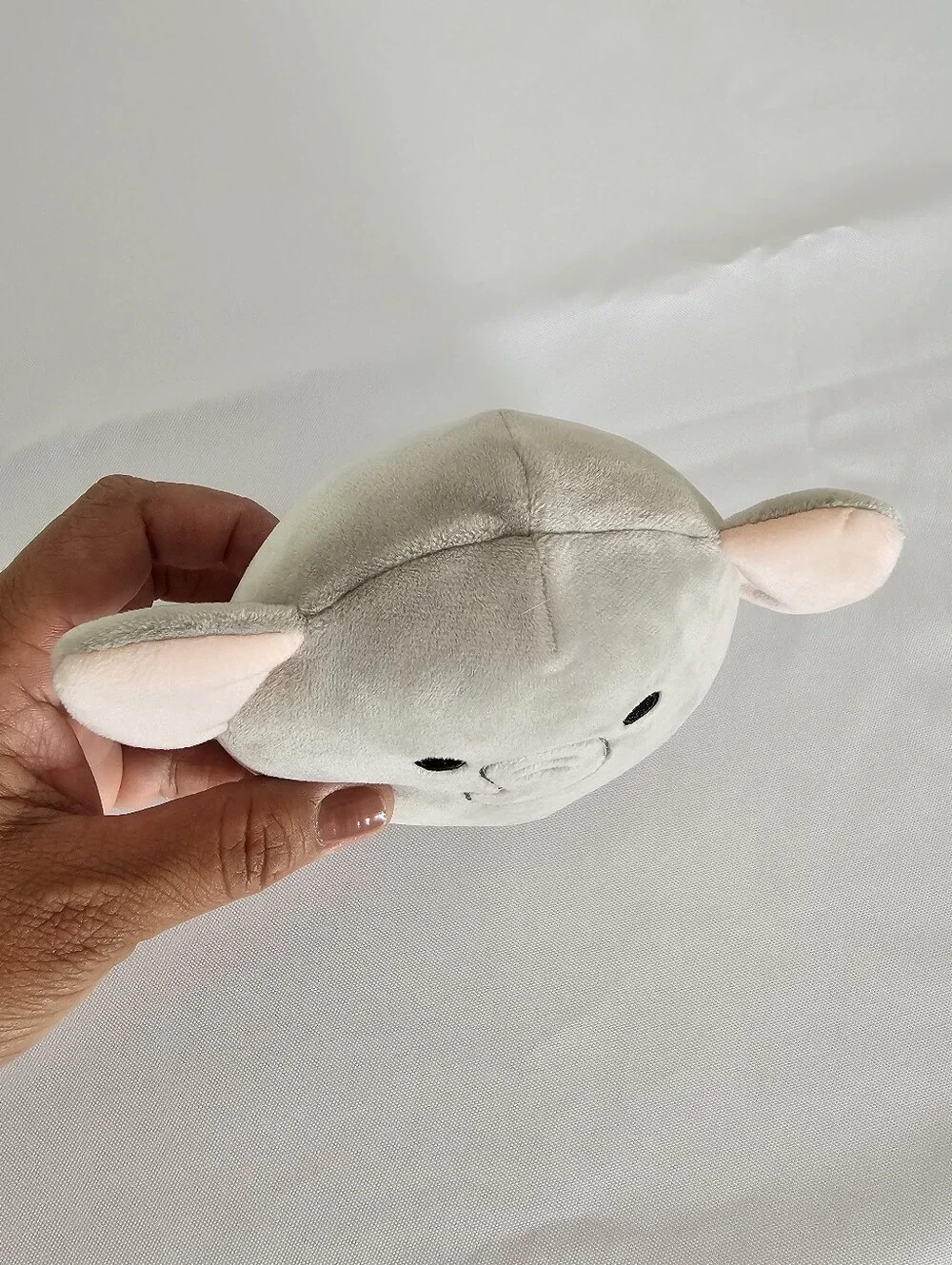 Squishmallows Gray Elephant Coin Pouch with Pink Ears